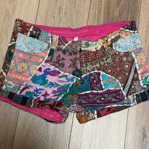 RAJ 29 NWOT BOHO HANDMADE IN INDIA Colorful Patchwork GORGEOUS Shorts
